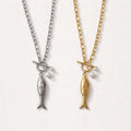 Collana perle pesce