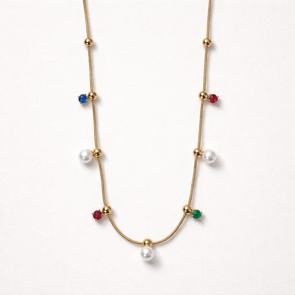 Collana perle punti luce