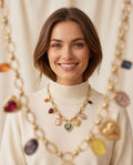 Collana regolabile acciaio charms