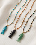 Collana regolabile acciaio pesce