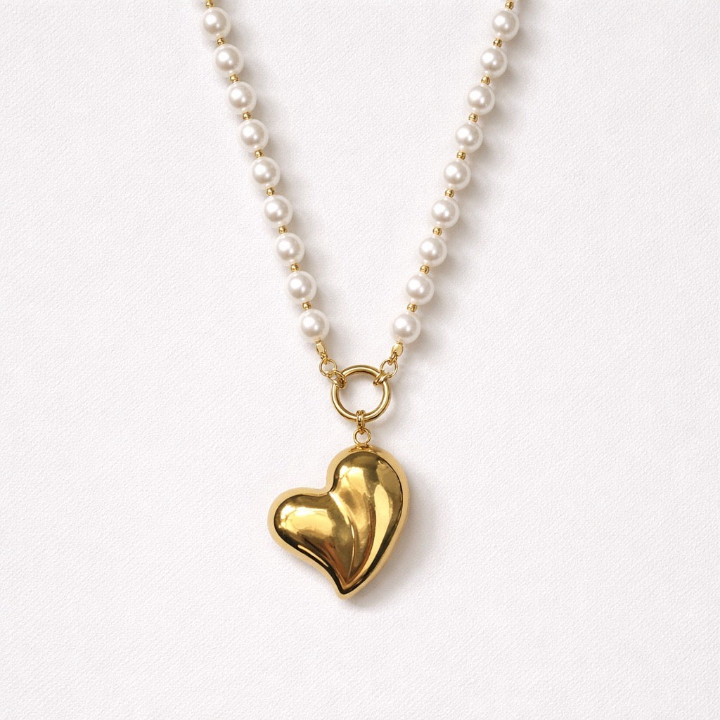 Collana perle cuore