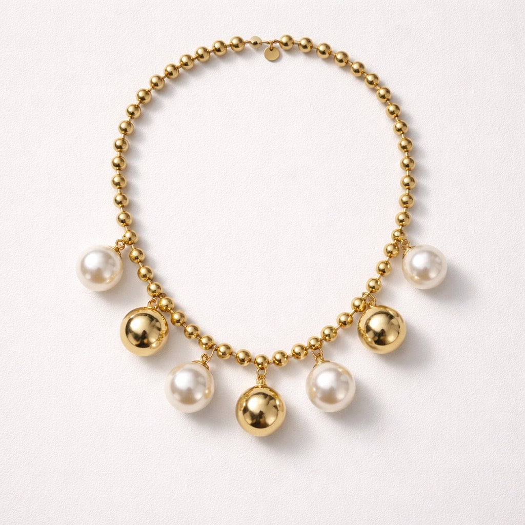 Collana perle e palline