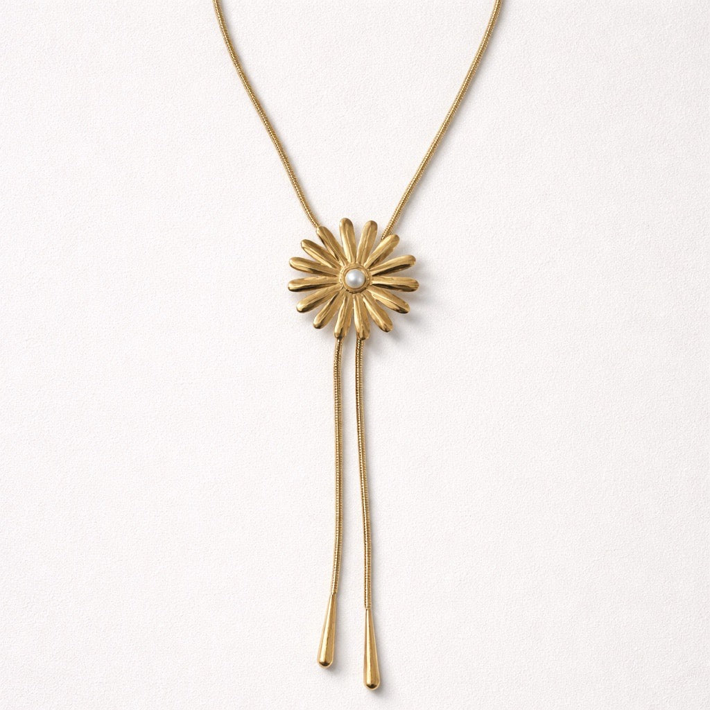 Collana perle fiore