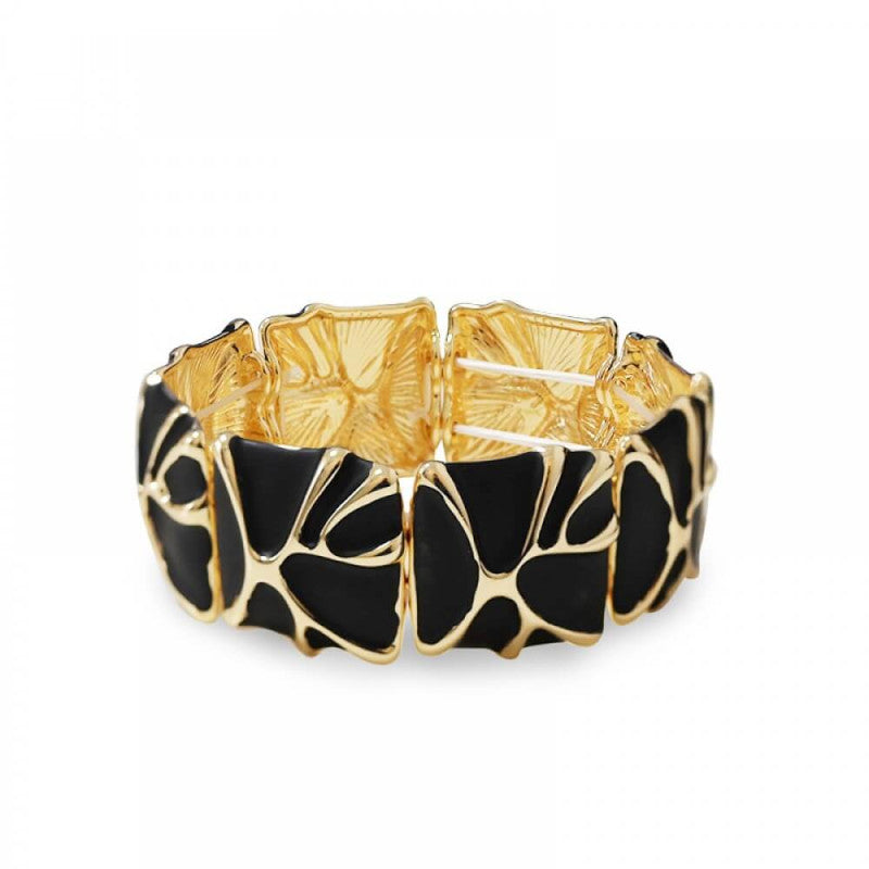Bracciale elastico metallo quadrato smaltato