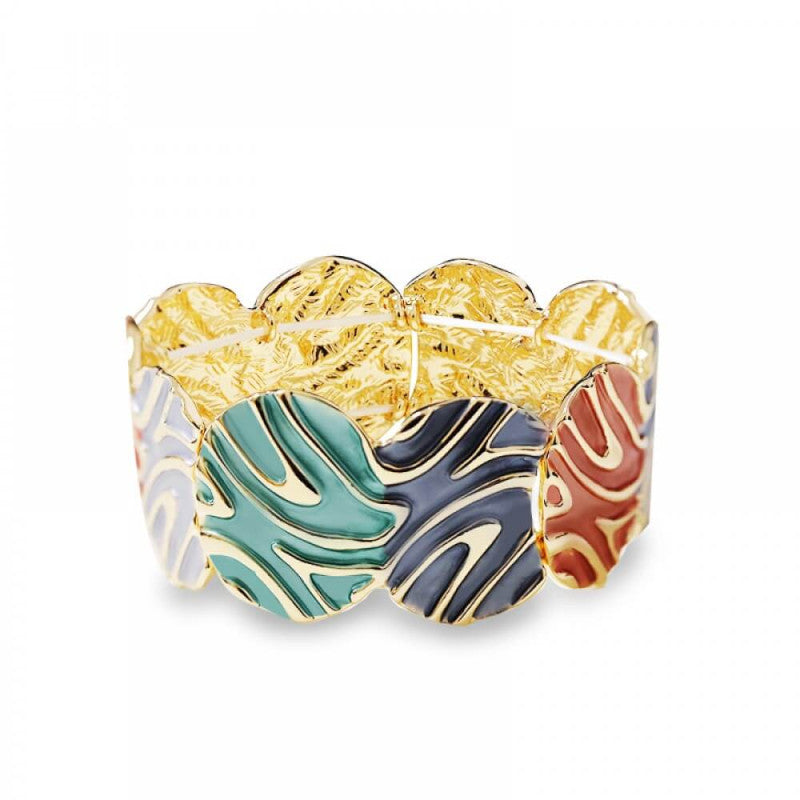 Bracciale elastico metallo ovale smaltato