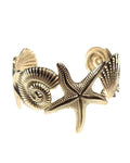 Bracciale rigido acciaio stelle conchiglie