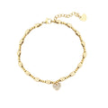 Bracciale acciaio cuoricino
