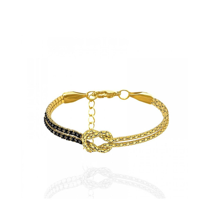 Bracciale regolabile acciaio nodo strass