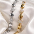 Bracciale tennis acciaio tondino strass