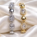 Bracciale tennis acciaio rettangolo strass