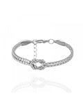 Bracciale regolabile acciaio nodo strass