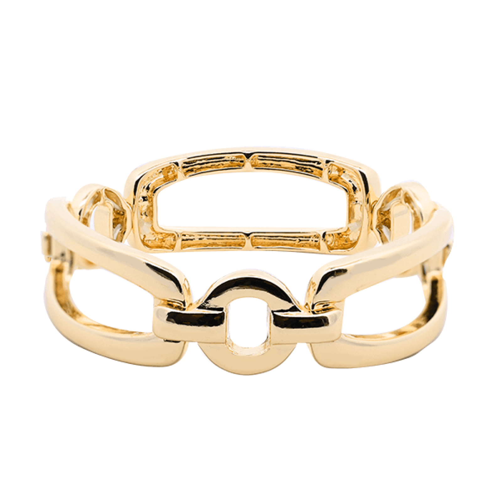 Bracciale elastico rettangoli metallo