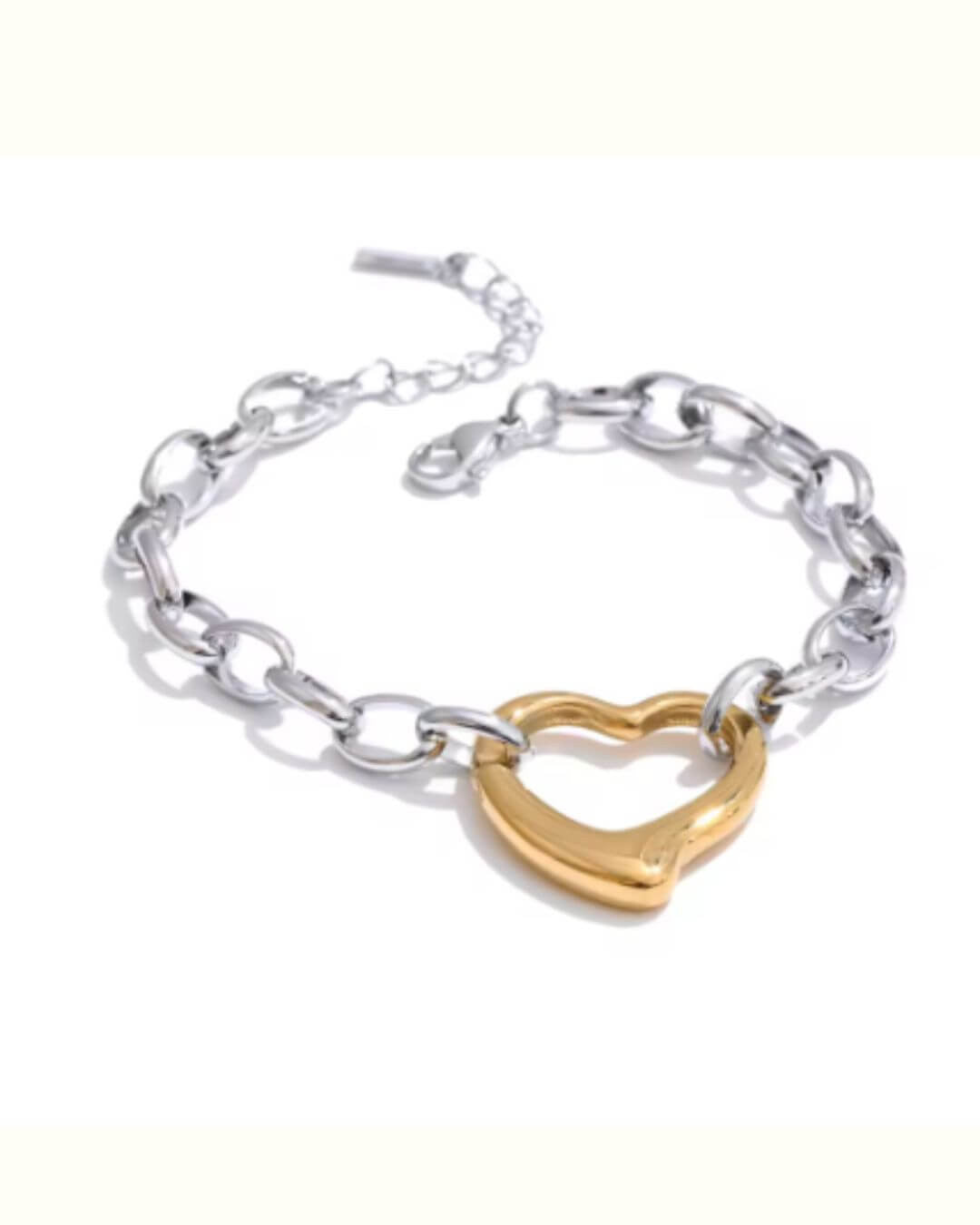 Bracciale acciaio cuore