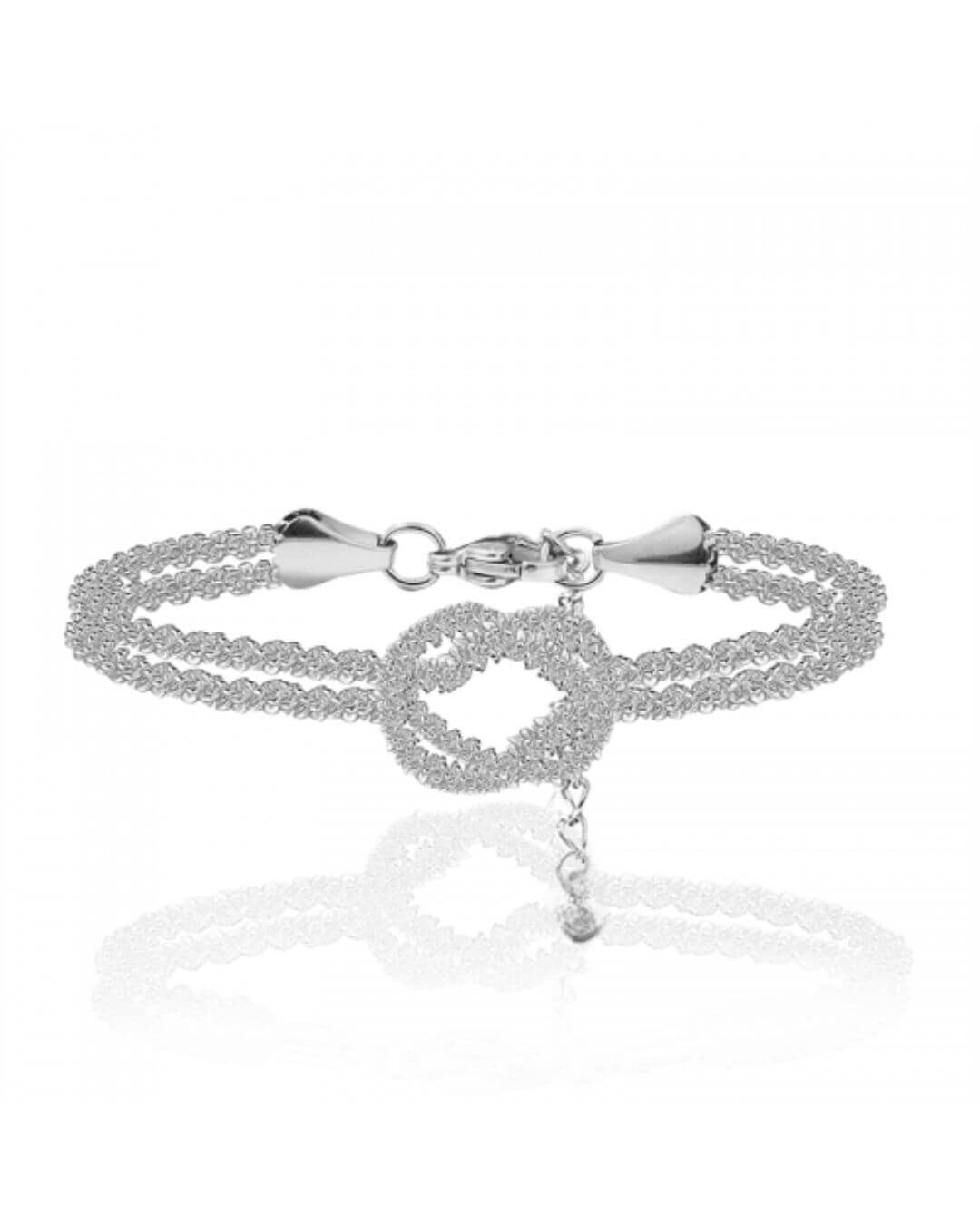 Bracciale regolabile acciaio nodo