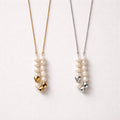 Collana perle pietre
