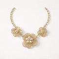Collana perle fiori