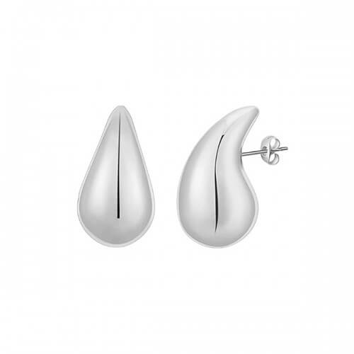 Orecchini lobo acciaio goccia 20 mm