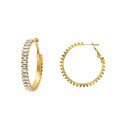 Orecchini cerchi baguette strass
