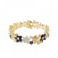 Bracciale elastico metallo fiori