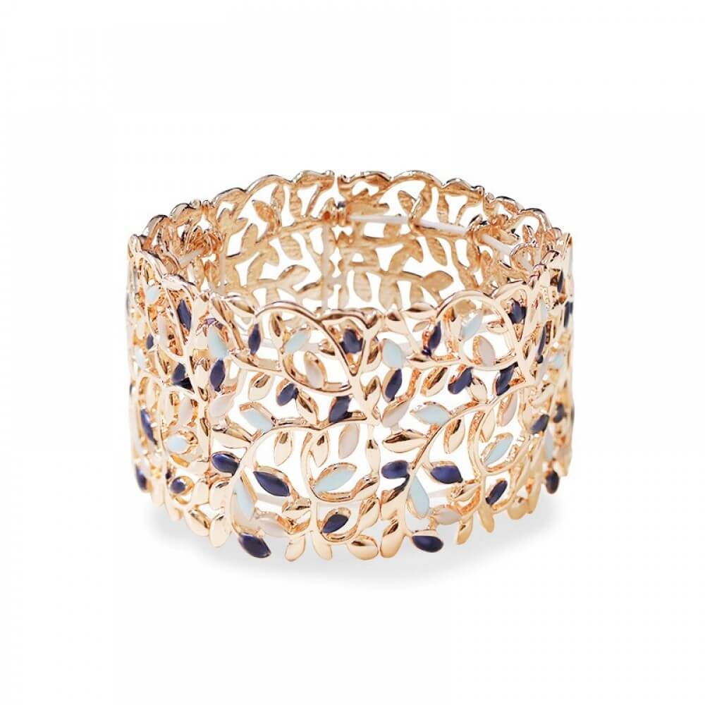 Bracciale elastico metallo rametti