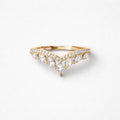 Anello acciaio strass punta