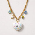 Collana regolabile cuore bianco