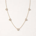 Collana regolabile cuoricini strass