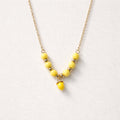 Collana regolabile acciaio limone