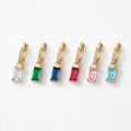 Orecchini set acciaio baguette