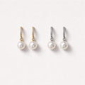 Orecchini perle cerchi strass