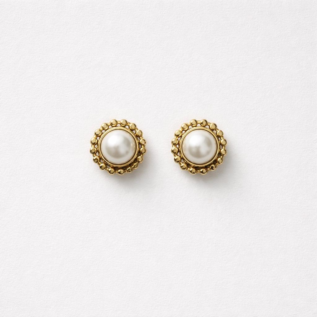 Orecchini clip perle cerchio