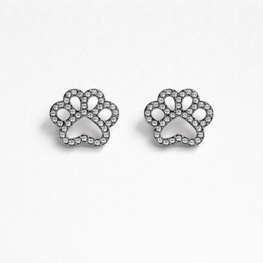 Orecchini lobo zampette strass