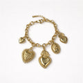 Bracciale regolabile acciaio cuori sacri