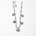 Collana regolabile acciaio cagnolino strass