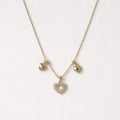 Collana regolabile acciaio cuore brillantato