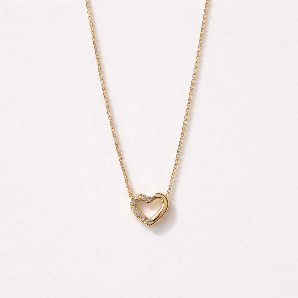 Collana regolabile acciaio cuore