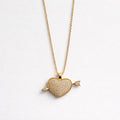 Collana regolabile acciaio cuore cupido