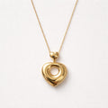 Collana regolabile acciaio cuore