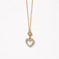 Collana regolabile acciaio cuore pendente