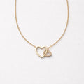 Collana regolabile acciaio cuori incrociati