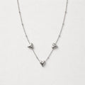 Collana regolabile acciaio tris cuori