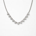 Collana regolabile acciaio cuoricini strass