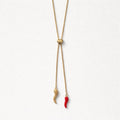 Collana regolabile acciaio cornetti