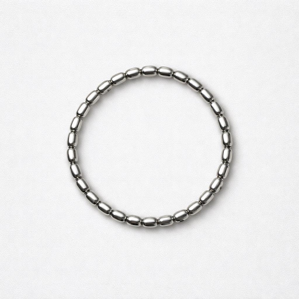 Uomo bracciale ematite ovali