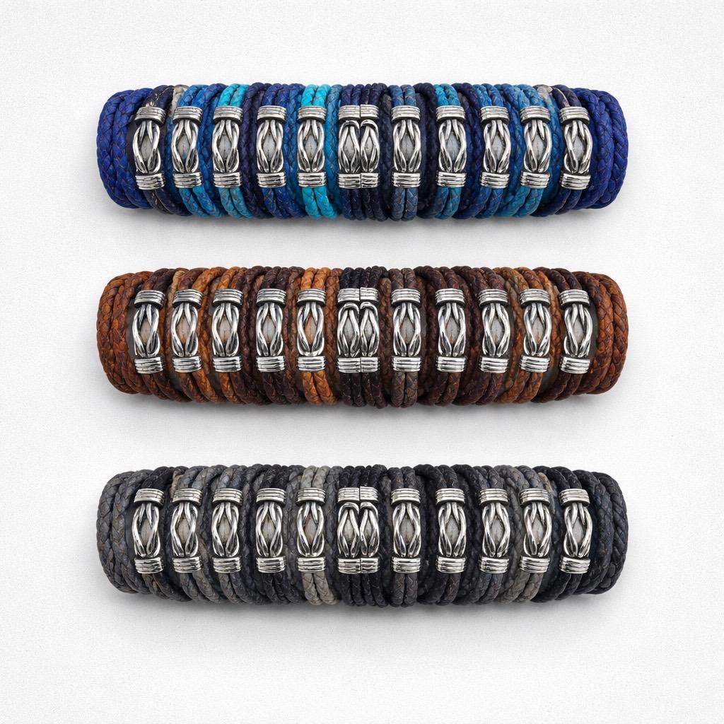 Uomo bracciale nodo doppio filo