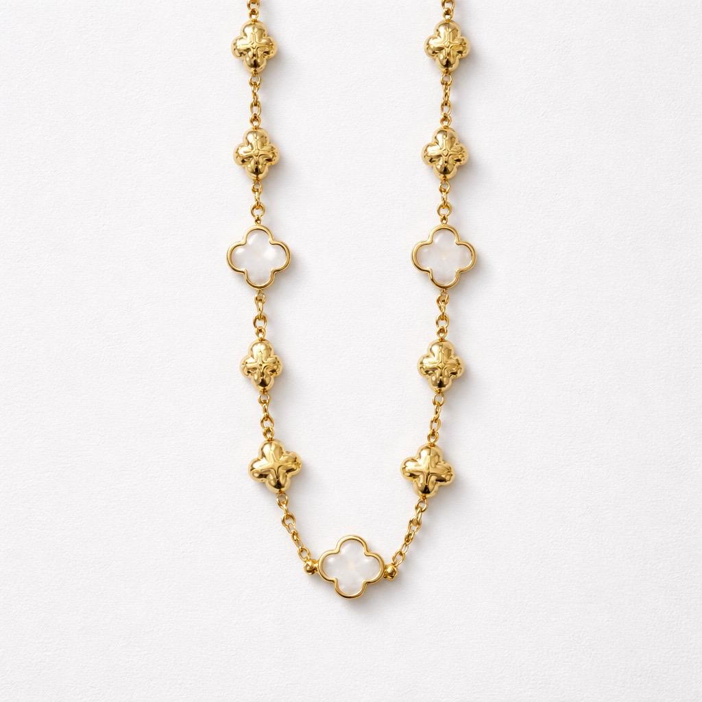 Collana regolabile fiori vetro