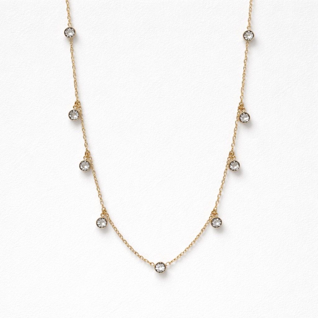 Collana regolabile acciaio zirconi