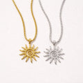 Collana regolabile acciaio sole