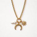Collana regolabile acciaio cornetto