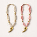 Collana regolabile stoffa cornetto